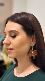 Brown Fall Leaf Earring