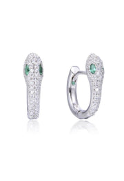 Opulent Sight Earrings With Green and White Zirconia