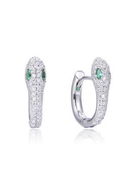 Opulent Sight Earrings With Green and White Zirconia