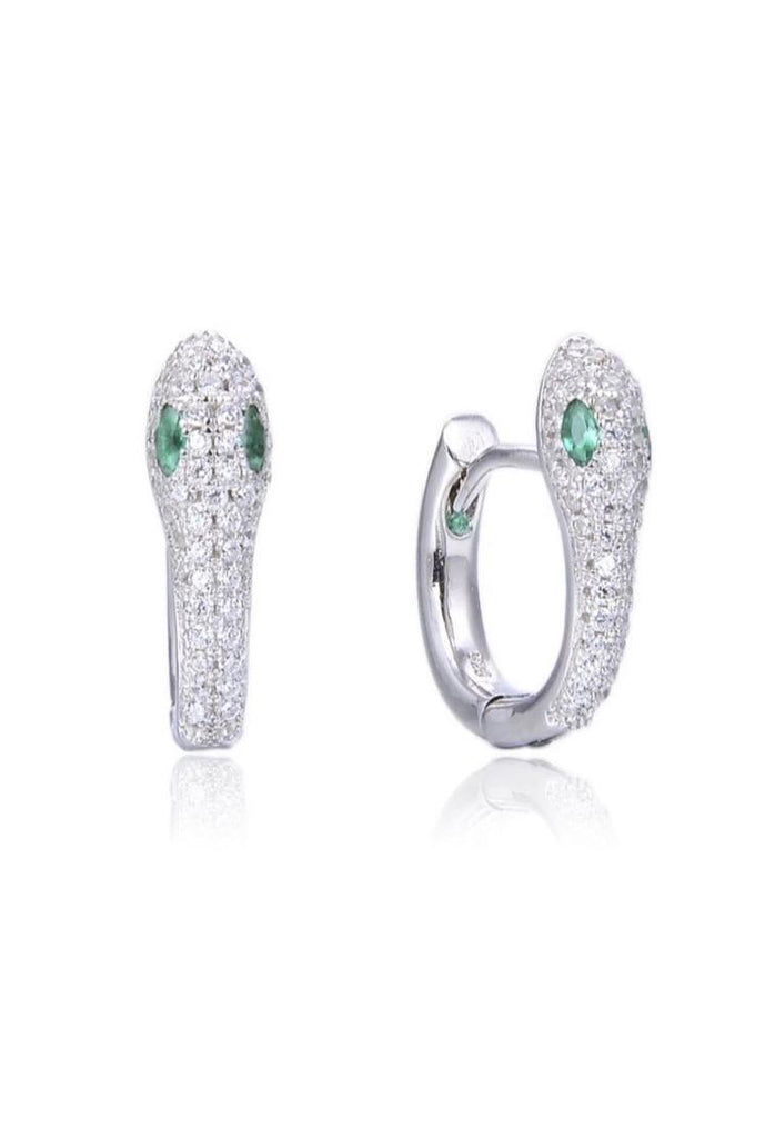 Opulent Sight Earrings With Green and White Zirconia