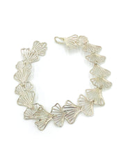 Pulsera de eslabones Biloba de plata