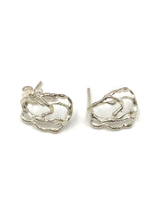 Silver Open Flakes Earring