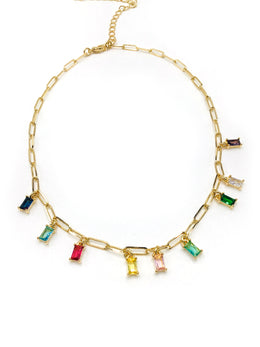 Lily Colorful Crystal Necklace