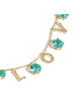 Love Monogram with Turmalina Crystal Choker